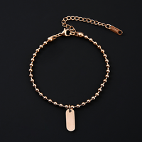 Bracelet chaîne à perles rectangulaires multicolores Ywyougang avec fermoir mousqueton réglable, bijou de poignet personnalisé