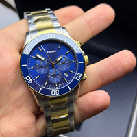 Jam Tangan Pria Grosir MS Diver Dua Warna Biru Bezel Putar Tahan Air Sport Stylish Quartz Chronograph