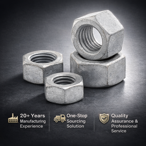 אומי משושה מפלדת פחמן מגולוונת DIN EN 24032 דרגה 4/6/8/10/12 ליישומי בריאות - Product Image 1