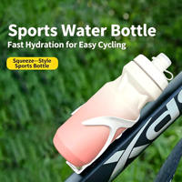 Bouteille d'eau de sport 600 ml en PP sans BPA, anti-corrosion, étanche, écologique, à pression, pour le cyclisme et le camping