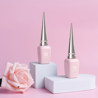 Flacon de vernis à ongles mat de 12 ml avec bouchon conique, récipient vide en verre pour gel à ongles avec pinceau OEM ODM