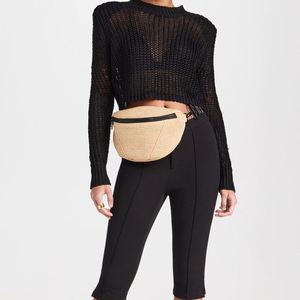 Custom Beige Straw <b>Lightweight</b> Crossbody Sling <b>Bag</b> Unisex Fanny Packs <b>Beach</b> Chest Bum <b>Bag</b> Sling Purse Zip Pockets Outdoor <b>Bag</b> - Product Image 3