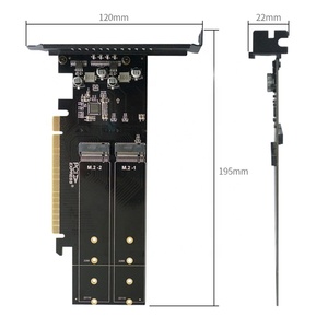 4 Bay Pcie 3.0 x16 ถึง <span class=keywords><strong>M</strong></span>.<span class=keywords><strong>2</strong></span> <span class=keywords><strong>M</strong></span> Key 4 Bay nvme RAID การ์ด X16 PCIe3.0 nvme ssd การ์ด PCI การ์ด - Product Image 6