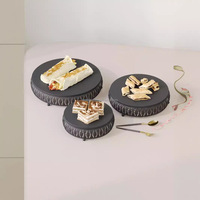 Soporte para Pastel Estilo Europeo, Accesorios para Bodas, Plato para Pastel con Encaje, Adornos Dorados para Mesa de Postres de Boda, Soporte para Pastel de Hierro Personalizable