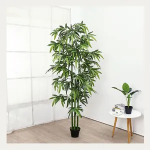 Decoration indoor promotional price different sizes artistic artificial plastic bamboo