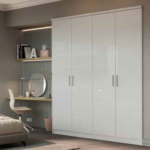 Muebles de Dormitorio Modernos, Armarios de Diseño con Acabado Brillante, Armario Estilo Shaker de Madera para Dormitorio - Product Image 3