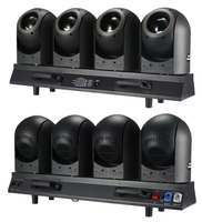 Barre de faisceau mobile à LED quad 4x80w RGBW 4 en 1 avec effet d'anneau de bande circulaire halo, tête rotative oscillante TB4 Tornado 4 têtes