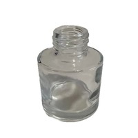 Bouteille diffuseur de parfum vide ronde de 50 ml, flacon en verre pour huile aromatique, avec bâtonnets diffuseurs en rotin, boule en bois pour diffuseur