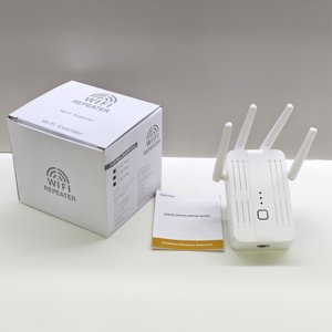 เครื่องขยายสัญญาณไวไฟแบบดูอัลแบนด์ 300Mbps ขายส่ง ขยายสัญญาณไร้สาย ระยะ 300 เมตร เสาอากาศภายนอก 4 ต้น - Product Image 1
