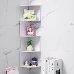 ชั้นเก็บหนังสือติดผนังแบบลอย2 3 5ชั้นสำหรับห้องนอนและห้องนั่งเล่นชั้นเก็บของเข้ามุมสำหรับตกแต่งบ้าน - Product Image 1