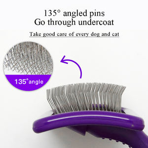 Baoli OEM PSD1035 cepillo rebanador Gemini grande Deantlging alfileres duros en almohadilla negra ABS Pet Grooming Fluffing Hair <span class=keywords><strong>Dog</strong></span> Slicker Brush - Product Image 3