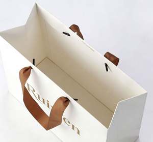 Bolsas de Papel Kraft Impresas de Lujo al por Mayor, Reciclables, con Logotipo de Marca de Ropa, Bolsas de Compras Personalizadas con Asa - Product Image 2