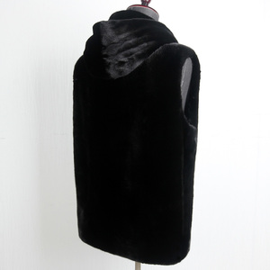 Otoño <span class=keywords><strong>Caballero</strong></span> con capucha negro <span class=keywords><strong>Chaleco</strong></span> <span class=keywords><strong>de</strong></span> piel auténtica Alta Calidad hombres <span class=keywords><strong>elegante</strong></span> <span class=keywords><strong>Chaleco</strong></span> <span class=keywords><strong>de</strong></span> visón - Product Image 3