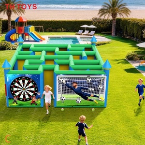 Nouveauté 2026 : Jeux de Laser Tag Gonflables Maison Hantée, Grands Combos Gonflables 5x5m pour Football/<span class=keywords><strong>Golf</strong></span>/Écran de Projection, Jeux de Carnaval - Product Image 3