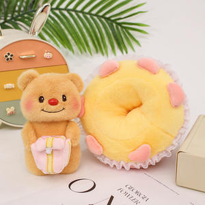 Peluche ours kawaii dans un cupcake - Animal en peluche avec mini pochette cadeau, peluche en forme de cupcake rose/<span class=keywords><strong>jaune</strong></span> pour cadeaux de fête - Product Image 2