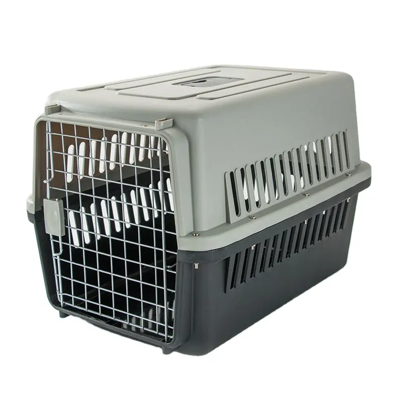 犬用ペットエアボックス猫と小動物ポータブル旅行屋外輸送ペット価格車輪付きポータブル猫ケージ