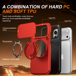 Funda Magnética Protectora Resistente a Impactos para <span class=keywords><strong>iPhone</strong></span> 17 Pro Max, Compatible con <span class=keywords><strong>iPhone</strong></span> 16, 15, 14, <span class=keywords><strong>13</strong></span>, con Soporte Giratorio de 360° - Product Image 6