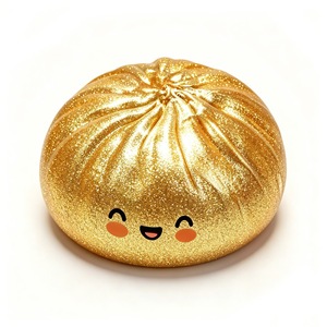 <b>Cute</b> <b>Bear</b> Pattern Eco-Friendly Stress-Relief Steamed Buns with Inside-Squeezable Bouncy Venting Design HDF & MDF Material - Product Image 3