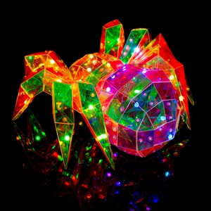 Luz LED Multicolor con Efecto Cristal Holográfico 3D, Iluminación Prismática, Resistente al Agua, Luz Mágica de Araña, Brilla en la Oscuridad, para Fiestas de <span class=keywords><strong>Halloween</strong></span> - Product Image 3