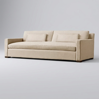 Canapé sectionnel 2 places, mobilier de luxe moderne, base en bois personnalisée OEM, banquette modulaire avec accoudoirs et coussins, idéal pour écoles, salons et petits espaces