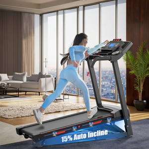 2025 EE. UU. <span class=keywords><strong>Precio</strong></span> de inventario Cinta de correr plegable con inclinación automática eléctrica Pantalla LED grande Portavasos de agua 3.5HP para ejercicio en casa - Product Image 1