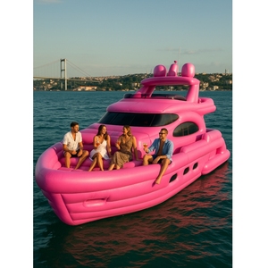 Nouveauté 2026, yacht <span class=keywords><strong>gonflable</strong></span> de grande taille en PVC de haute qualité, personnalisé, <span class=keywords><strong>rose</strong></span>, pour les fêtes d'été, les activités de loisirs aquatiques - Product Image 3