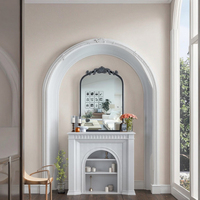 Miroir mural de jardin gothique arqué avec cadre en métal antique Style rustique vintage classique pour la maison Hôtel Miroir rétro moderne de luxe