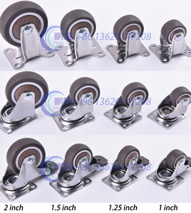 2 Zoll Stuhl rollen Drehbare Gummi rollen TPE Caster Mute Wheels Lenkräder mit Bremse schwenkbar * 4 Stück kleines Gummi rad - Product Image 4
