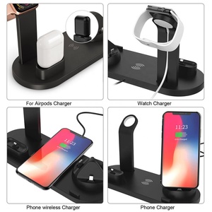 10W Qi inalámbrico <span class=keywords><strong>cargador</strong></span> <span class=keywords><strong>de</strong></span> muelle <span class=keywords><strong>de</strong></span> la Estación 4 en 1 para Iphone Airpods Micro USB tipo C soporte <span class=keywords><strong>de</strong></span> carga rápida 3,0 para el <span class=keywords><strong>cargador</strong></span> <span class=keywords><strong>de</strong></span> <span class=keywords><strong>Apple</strong></span> <span class=keywords><strong>Watch</strong></span> - Product Image 5