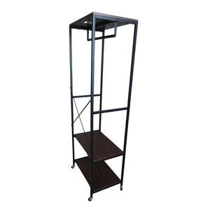 Étagère de rangement en fer multicouche pour salon et chambre à coucher - Étagère à livres pour les espaces restreints, support à fleurs, porte-manteau, moderne, autoportante, d'angle - Product Image 4
