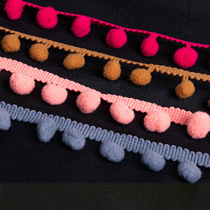 Chất Lượng Cao 2.5Cm May Pom Pom Ren Cắt Tỉa <span class=keywords><strong>Fringe</strong></span> <span class=keywords><strong>Nylon</strong></span> Nhiều Màu Pompon Bóng Pompom Neon Màu Cam <span class=keywords><strong>Trim</strong></span> Cho May Rèm - Product Image 1