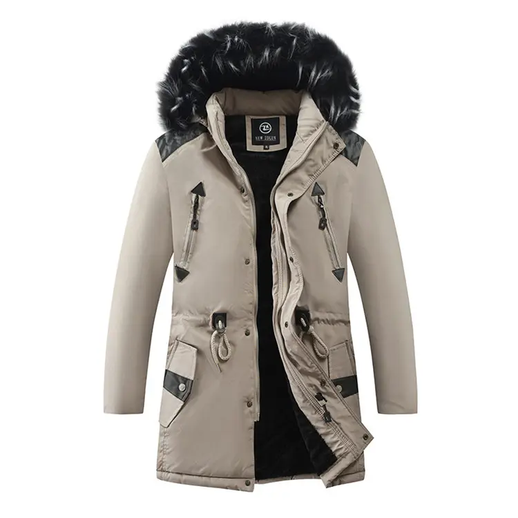 Super quality winter warm cargo jackets coats new style outdoor men fur hooded jackets