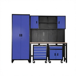 Estación de Trabajo Multifuncional, Banco de Trabajo Resistente, Gabinete de Herramientas Combinado para Reparación de Automóviles, Carro de Herramientas Móvil con 4 Cajones - Product Image 2