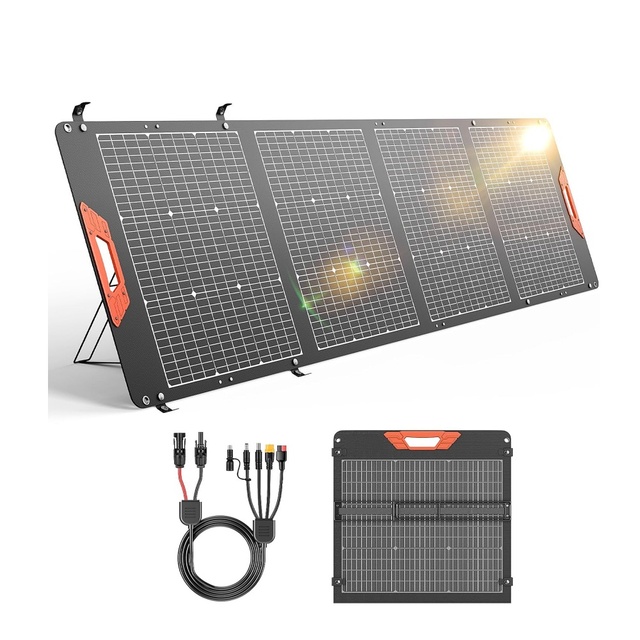 CE RoHS TUV Portable Foldable PERC Half Cell Monocrystalline Solar Panel Kit Chargersolar Panel Foldable 200w