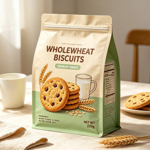 Sacs d'emballage alimentaire refermables en aluminium de qualité supérieure, personnalisés, à fond plat, à huit soudures latérales, résistants à l'humidité - Product Image 3