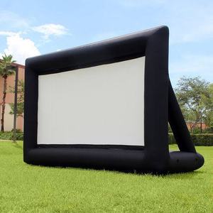 Écran de projection gonflable autoportant à cadre noir avec pied de <span class=keywords><strong>support</strong></span> arrière intégré, tissu de projection anti-plis - Product Image 1