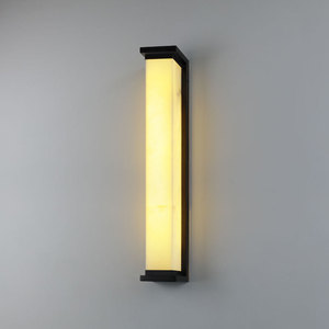 Lampe murale extérieure moderne à LED, étanche, en acier inoxydable, longue bande pour piliers, portail, cour, balcon, parc - Product Image 1