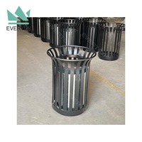 DA-29B 19 Gal 70L Entonnoir Ouvert Couvercle Nouvelle Poubelle Extérieure Rue Poubelle Extérieur Poubelle Support Poubelle Parc Poubelle Extérieur