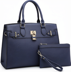 Bolso de Mano Ligero de PU para Mujer Dasein, Bolso Tote, Bolso de Hombro con Cierre de Cremallera, Forro de Poliéster, Bolso de Mano a Juego - Product Image 1