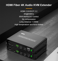 Konverter HDMI ke Serat Optik 4K60HZ, Mendukung IR, HDMI Loop Out, Ekstender HDMI Serat 10KM 20KM