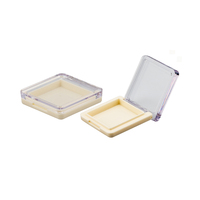 Boîte d'emballage vide pour fards à paupières en plastique rouge brillant, personnalisable et recyclable, pour maquillage en gros