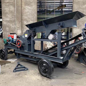 Concasseur à marteaux diesel mobile 600X800 avec moteur et roulement pour le charbon, le calcaire, le sel, l'argile, les briques et la roche - En vente - Product Image 4