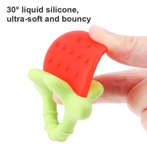 <span class=keywords><strong>Anneau</strong></span> <span class=keywords><strong>de</strong></span> <span class=keywords><strong>dentition</strong></span> pour bébé en silicone liquide LSR certifié sécurité, en forme <span class=keywords><strong>de</strong></span> fruit, <span class=keywords><strong>fraise</strong></span>, pour les molaires - Product Image 4
