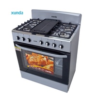 Cuisinière à gaz encastrable Xunda avec four intégré, 5 ou 6 brûleurs, design moderne et innovant, 30 pouces