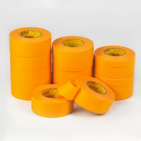 Cinta Adhesiva Goldband de Japón para Despegar, Cinta de Papel de Alta Temperatura Naranja para Pintar, Cinta de Enmascarar Washi para Pintura Automotriz y Exterior