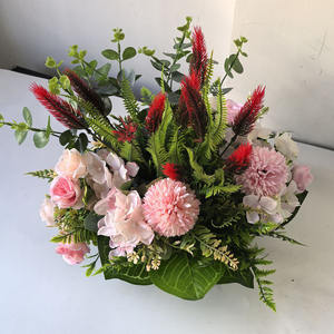 Centre de table de mariage et décoration de maison en fleurs artificielles en soie, mélange de tournesols, lys, roses et hortensias roses, très demandé - Product Image 3