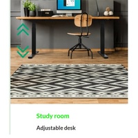 Bureau d'étude intelligent à hauteur réglable électriquement avec deux pieds en PVC, design moderne