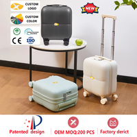 Bagage Cabine Léger MGOB 14 Pouces, Mini Valise Mignonne en PC Étanche avec Sangle