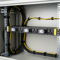 Boîtier en aluminium mat anti-rayures, PDU à 3 modules avec contrôle individuel pour rack de serveur, salle informatique, armoire d'équipement réseau