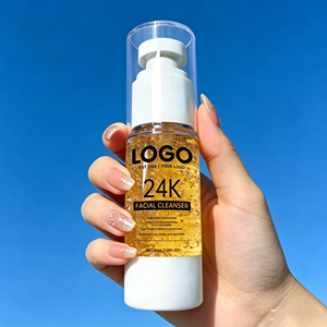 Limpiador <span class=keywords><strong>Facial</strong></span> 24K de Marca Privada al por Mayor <span class=keywords><strong>con</strong></span> Ácido Hialurónico, <span class=keywords><strong>Espuma</strong></span> <span class=keywords><strong>Limpiadora</strong></span> Hidratante de Larga Duración 30ML, Reduce las Lágrimas de Lágrima y la Sensibilidad - Product Image 1
